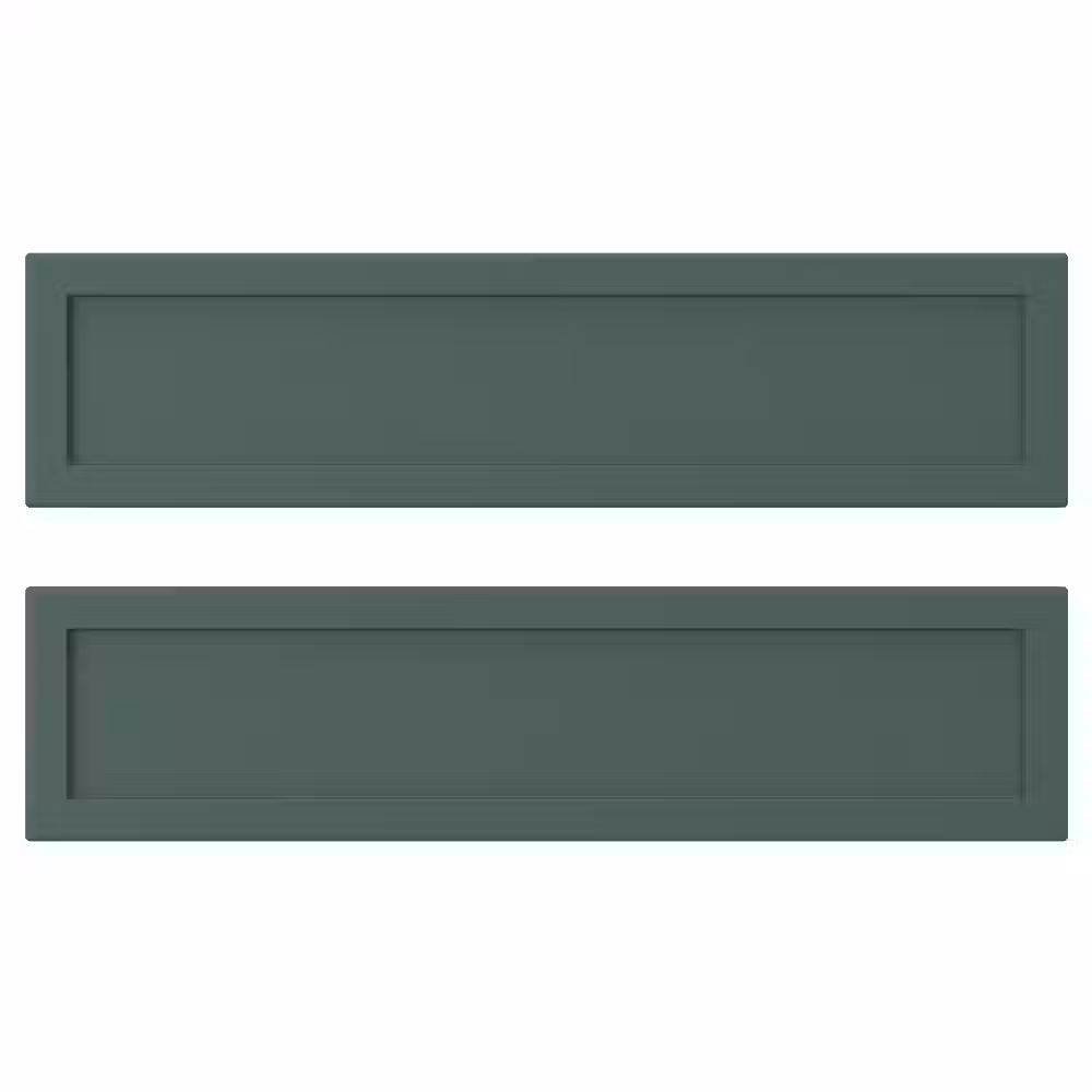ASPUDDEN Фронтальная панель ящика - темный серо-зеленый 40x10 см - фото 1