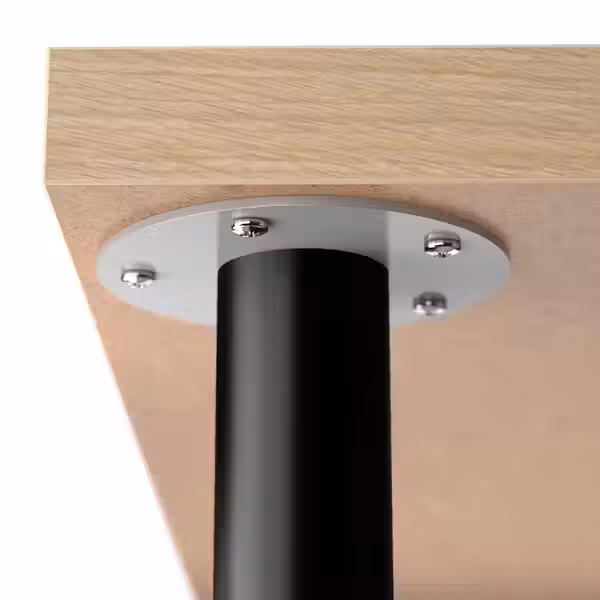 LAGKAPTEN / OLOV Письменный стол - под беленый дуб/чёрный 120x60 см - фото 5