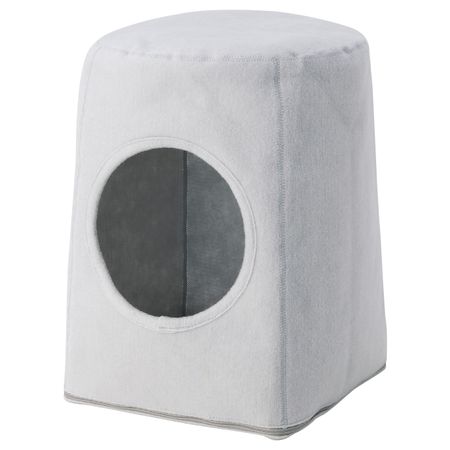 Домик для кошки на табурет, светло-серый IKEA LURVIG ЛУРВИГ 004.844.08