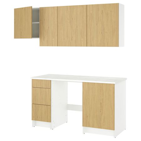 KNOXHULT Кухня - под дуб 220x61x220 см