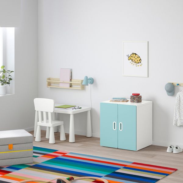 Шкаф, белый/голубой 60x50x64 см IKEA STUVA СТУВА / FRITIDS ФРИТИДС 892.794.85 - фото 2