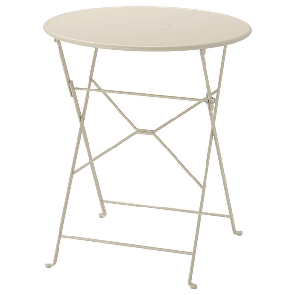 Садовый стол, складной бежевый 65 см IKEA SALTHOLMEN САЛЬТХОЛЬМЕН 403.761.76 - фото 1