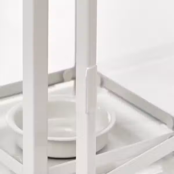 BORRBY Фонарь для греющей свечи - д/дома/улицы белый 20 см - схема-чертеж с размерами