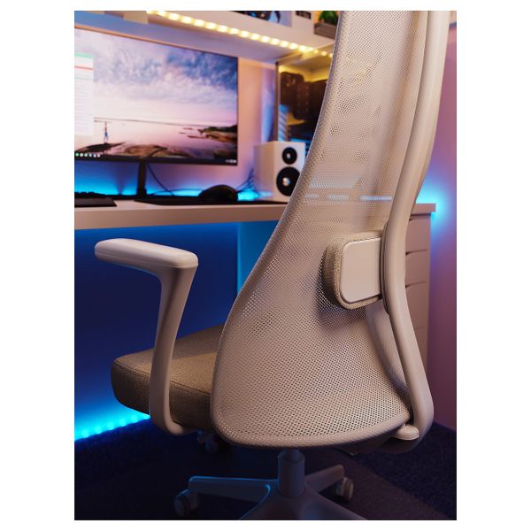 Вращающееся легкое кресло, Гуннаред бежевый, белый IKEA JÄRVFJÄLLET ЭРВФЬЕЛЛЕТ 693.047.06 - фото 4