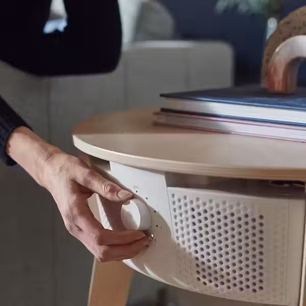 STARKVIND Стол с воздухоочистителем - дополнительный газовый фильтр мореный дубовый шпон/белый - фото 7