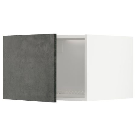 Верхний шкаф для холодильника/морозильн, белый/кальхюттан под темно-серый бетон 60x40 см IKEA METOD МЕТОД 194.413.48