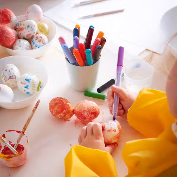 MÅLA Фартук с длинными рукавами - желтый - схема-чертеж с размерами