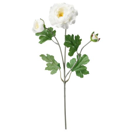 Цветок искусственный СМИККА, лютик белый (45 см)