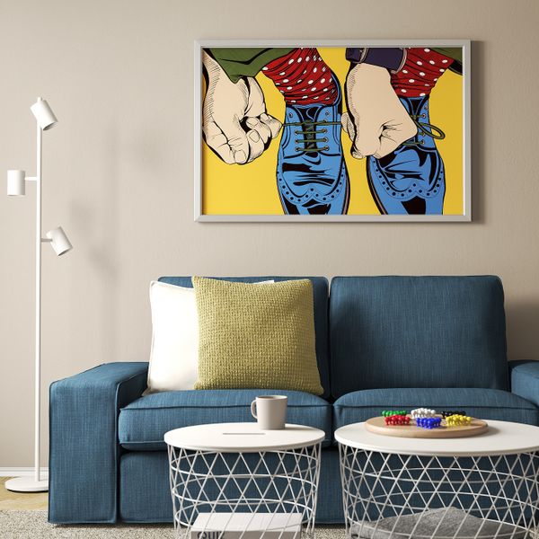 Картина с рамой, Я собираюсь повеселиться.../цвет алюминия 118x78 см IKEA BJÖRKSTA БЬЁРКСТА 693.846.18 - фото 3