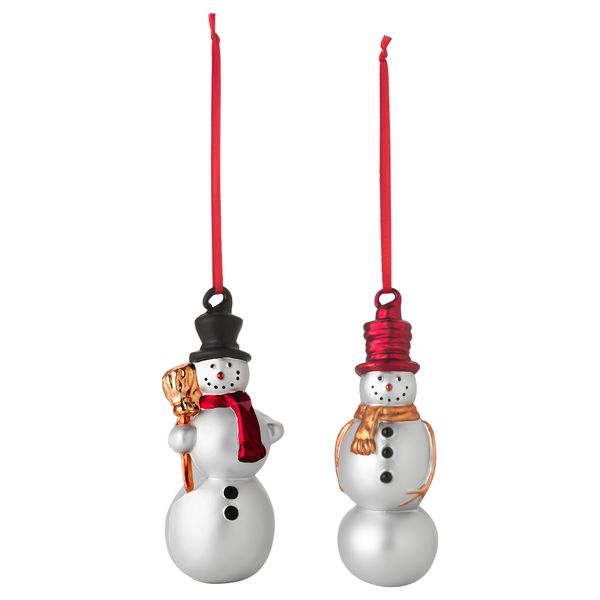 Украшение подвесное ВИНТЕР 2015, стекло снеговик - фото 1