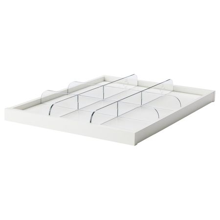 Выдвижная полка с разделителем, белый, прозрачный 50x58 см IKEA КОМПЛИМЕНТ 192.429.66
