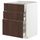 Напольный шкаф с 3 ящиками, белый, Sinarp коричневый, 60x60 см IKEA METOD МЕТОД, MAXIMERA МАКСИМЕРА 094.041.29