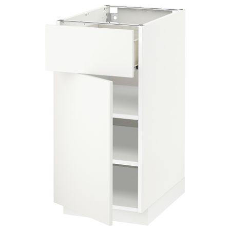 Напольный шкаф с ящиком, дверью МЕТОД / ФОРВАРА, белый, Хэггеби белый