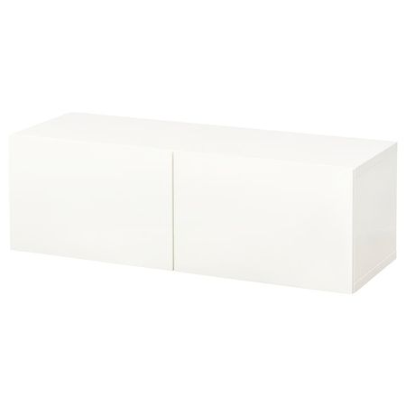 BESTÅ Комбинация настенных шкафов - белый/Lappviken белый 120x42x38 см