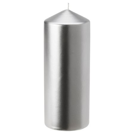 Неароматическая свеча формовая, серебристый 20 см IKEA FENOMEN ФЕНОМЕН 404.642.48