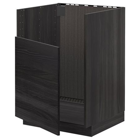 Шкаф под мойку БРЕДШЁН, черный, Тингсрид черный 60x60 см IKEA МЕТОД 292.996.17