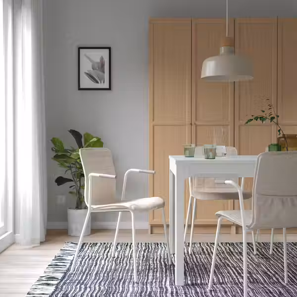 LÄKTARE Конференц-стул - светло-бежевый/белый - фото 6