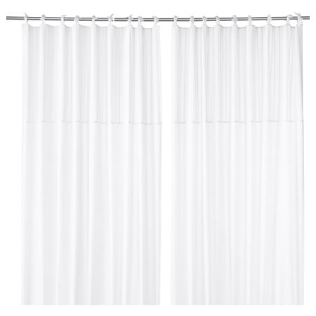 Гардины, 1 пара ПЭРЛБЛАД, белый (145x300 см)