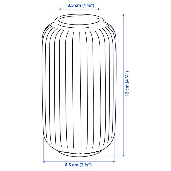 Ваза, светлая бирюза, 12 см IKEA STILREN СТИЛРЕН 905.979.91 - схема-чертеж с размерами