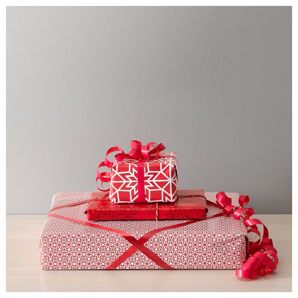 Рулон оберточной бумаги ВИНТЕР 2017, красный (3x0.7 м) - схема-чертеж с размерами