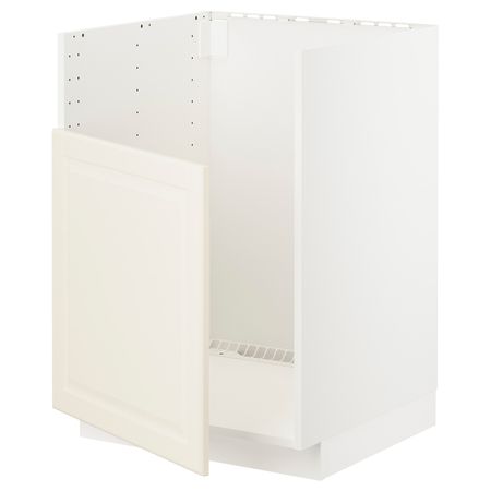 Шкаф под мойку БРЕДШЁН, белый/Будбин белый с оттенком 60x60 см IKEA METOD МЕТОД 094.447.38