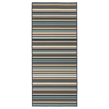 Ковер безворсовый, для дома/улицы КЭРБЭК, д/дома/улицы разноцветный (80x200 см)