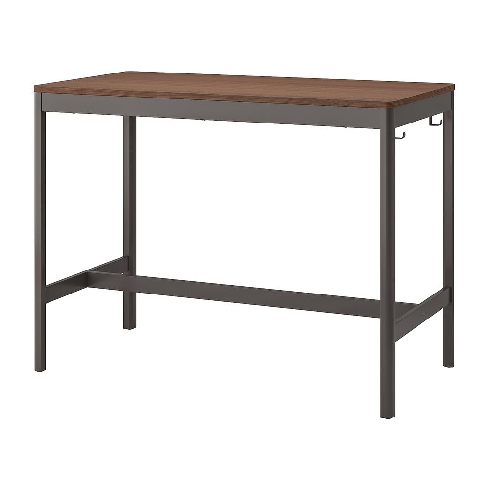 Стол, коричневый/темно-серый 140x70x105 см IKEA IDÅSEN ИДОСЕН 894.348.44 - фото 1
