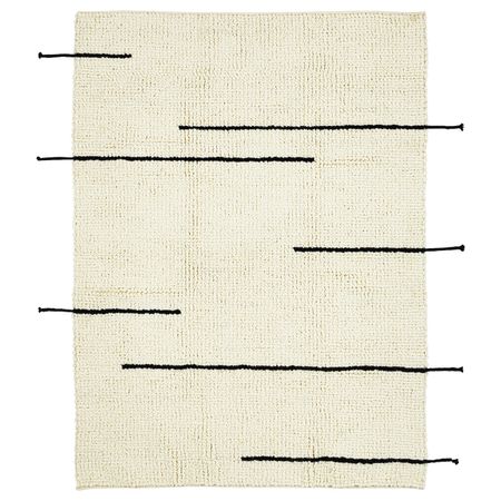 Ковер, неокрашенный черный/ручная работа 133x195 см IKEA LOKALT ЛОКАЛЬТ 904.995.37