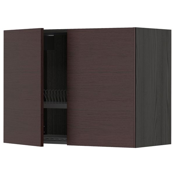 Навесной шкаф с сушилкой, 2 дверцы, 80x60 cm IKEA METOD МЕТОД 294.658.43 - фото 2