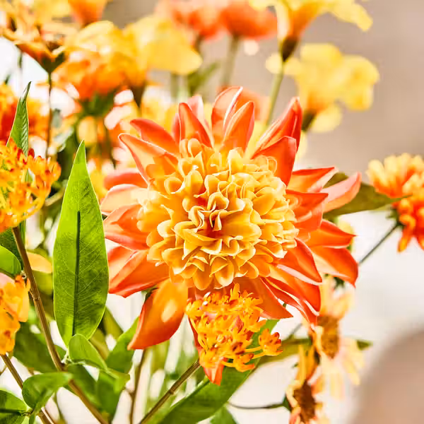 SMYCKA Искусственный букет - д/дома/улицы/оранжевый 60 см - схема-чертеж с размерами