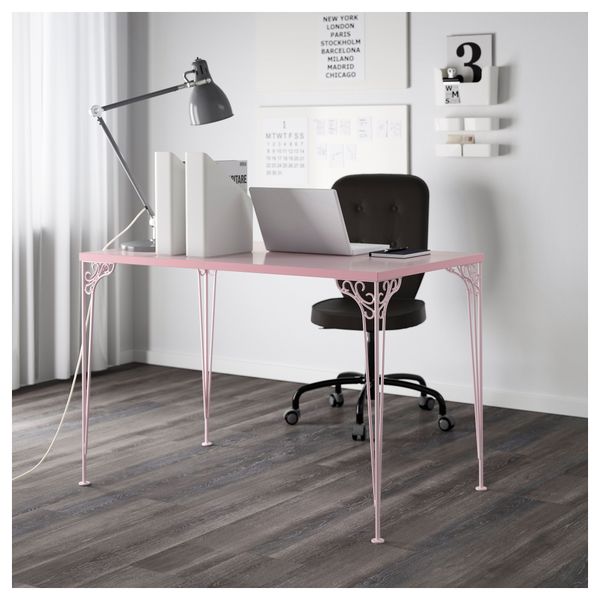 Письменный стол ФАЛЬКХОЙДЕН, розовый (110x65 см) - фото 3