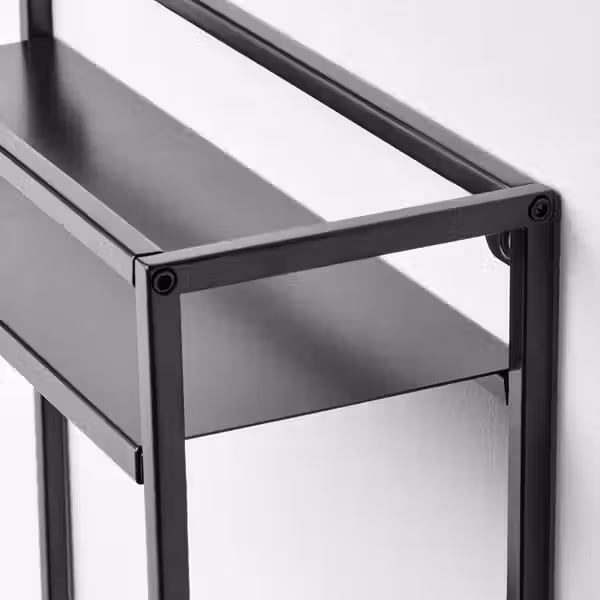 LINDÅSEN ЛИНДОСЕН Полка-витрина - антрацит 40x60 см - фото 3