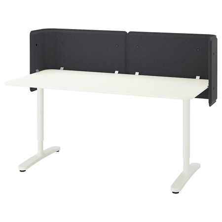 Стол для приемной, белый 160x80 55 см IKEA БЕКАНТ 892.786.50