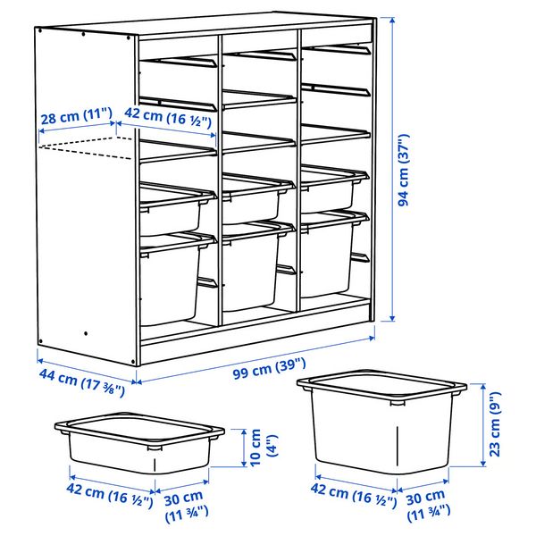 IKEA, дополнительный ракурс - схема-чертеж с размерами