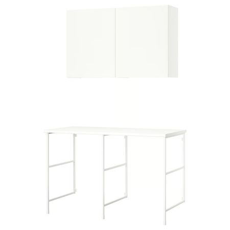 ENHET Комбинация д/хранения - белый 139x63.5x90.5 см