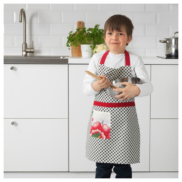 Фартук детский ИНБЬЮДАНДЕ, в горошек и цветочек (57 см) - фото 3