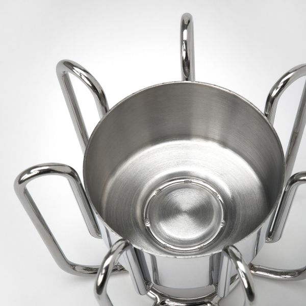 Подсвечник для греющей свечи, серебристый 6 см IKEA PÅSTÅDD ПОСТОДД 405.109.00 - схема-чертеж с размерами