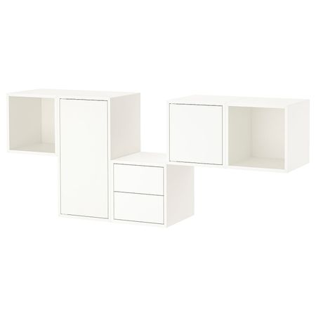 Комбинация настенных шкафов, белый 175x35x70 см IKEA EKET ЭКЕТ 193.293.99