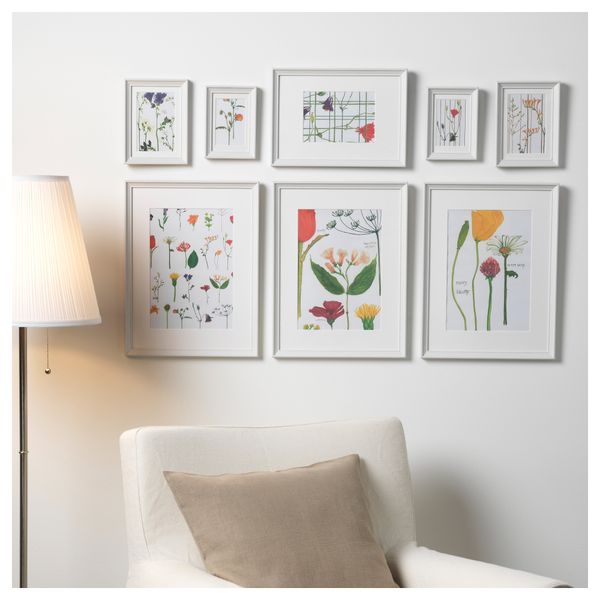 Рама с постером, 8 предмета КНОППЭНГ, белый - фото 2