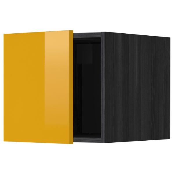 Верхний шкаф МЕТОД, черный, Ерста желтый (40x40 см) - схема-чертеж с размерами