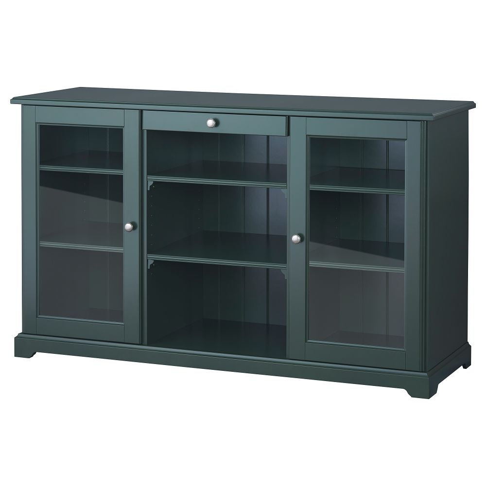 Сервант ЛИАТОРП, темный оливково-зеленый (145x87 см) - фото 1