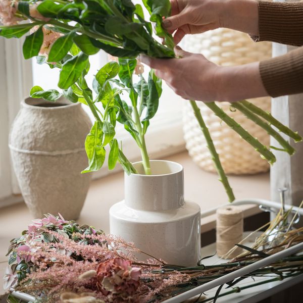 Ваза, белый бежевый 24 см IKEA ГРАДВИС 504.420.48 - фото 8