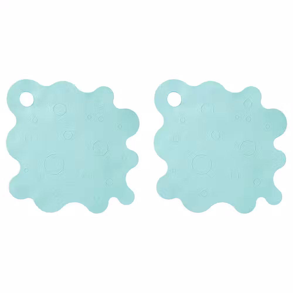 TRAMPSJÖN ТРАМПШЁН Коврик в ванну - светлая бирюза 43x43 см - фото 1