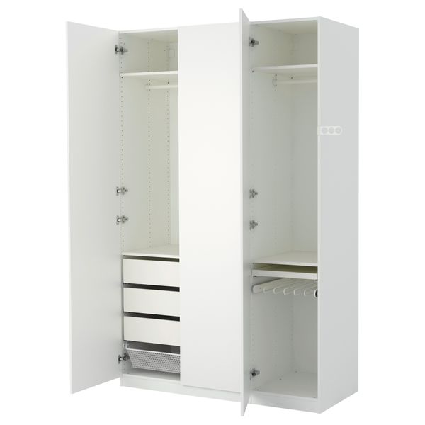 Гардероб ПАКС, белый, Танем белый (150x60x236 см) - фото 1