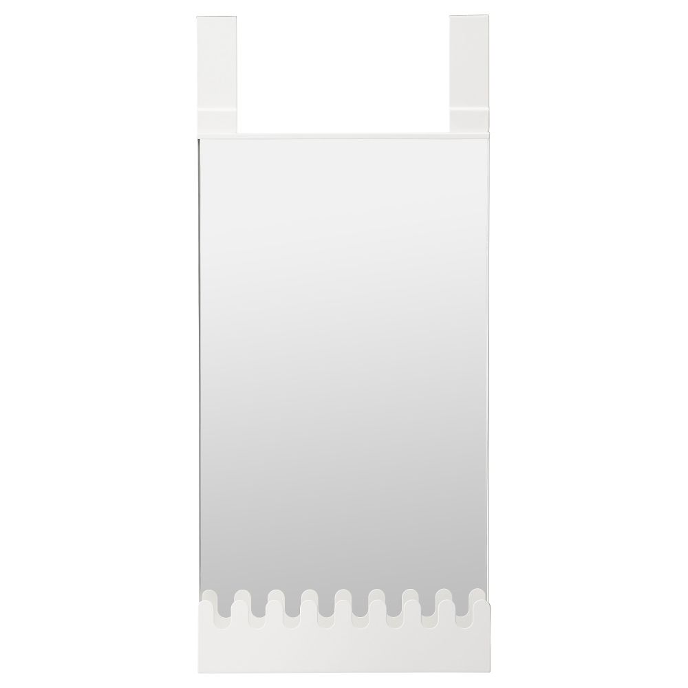 Надверное зеркало с крючками и полкой ГАРНЕС, белый надверное (38x83 см) - фото 1