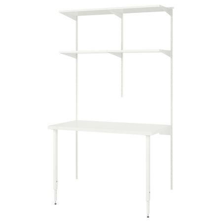 Стеллаж со столешницей, белый, 125x62x201 см IKEA BOAXEL БОАКСЕЛЬ, LAGKAPTEN ЛАГКАПТЕН 894.405.62