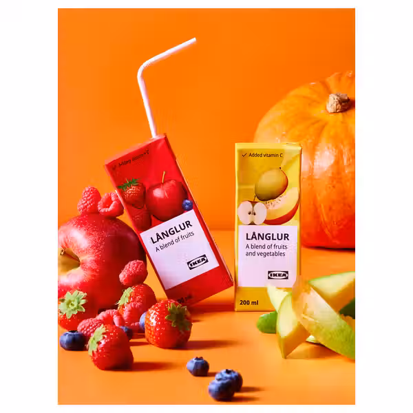LÅNGLUR ЛОНГЛУР Фруктовый и овощной смузи - желтый/добавлен витамин С 200 мл - фото 5