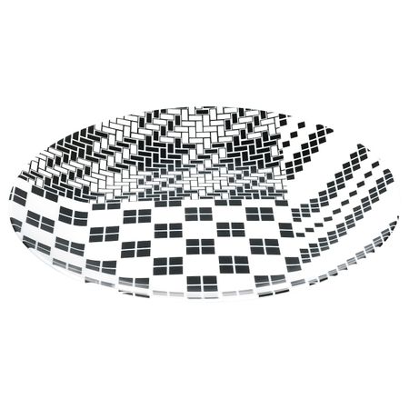 Тарелка, белый, черный 25 см IKEA SAMMANKOPPLA САММАНКОППЛА 404.643.33