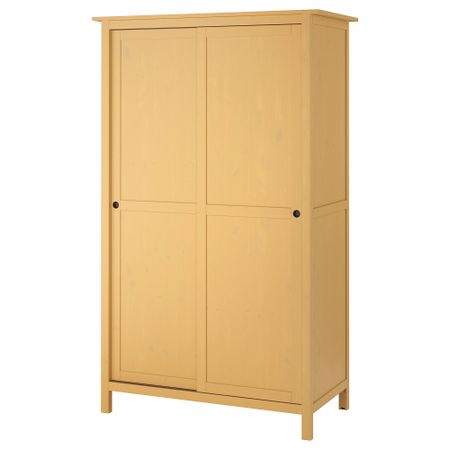 Гардероб с 2 раздвижными дверцами ХЕМНЭС, желтый (120x197 см)