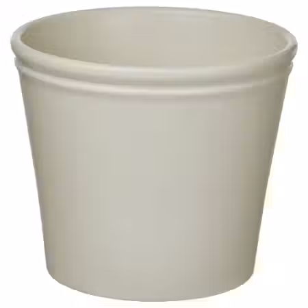 KÖRSBÄRSBJÖRK КЁРСБЭРСБЬЁРК Кашпо - светлый серо-бежевый 19 см